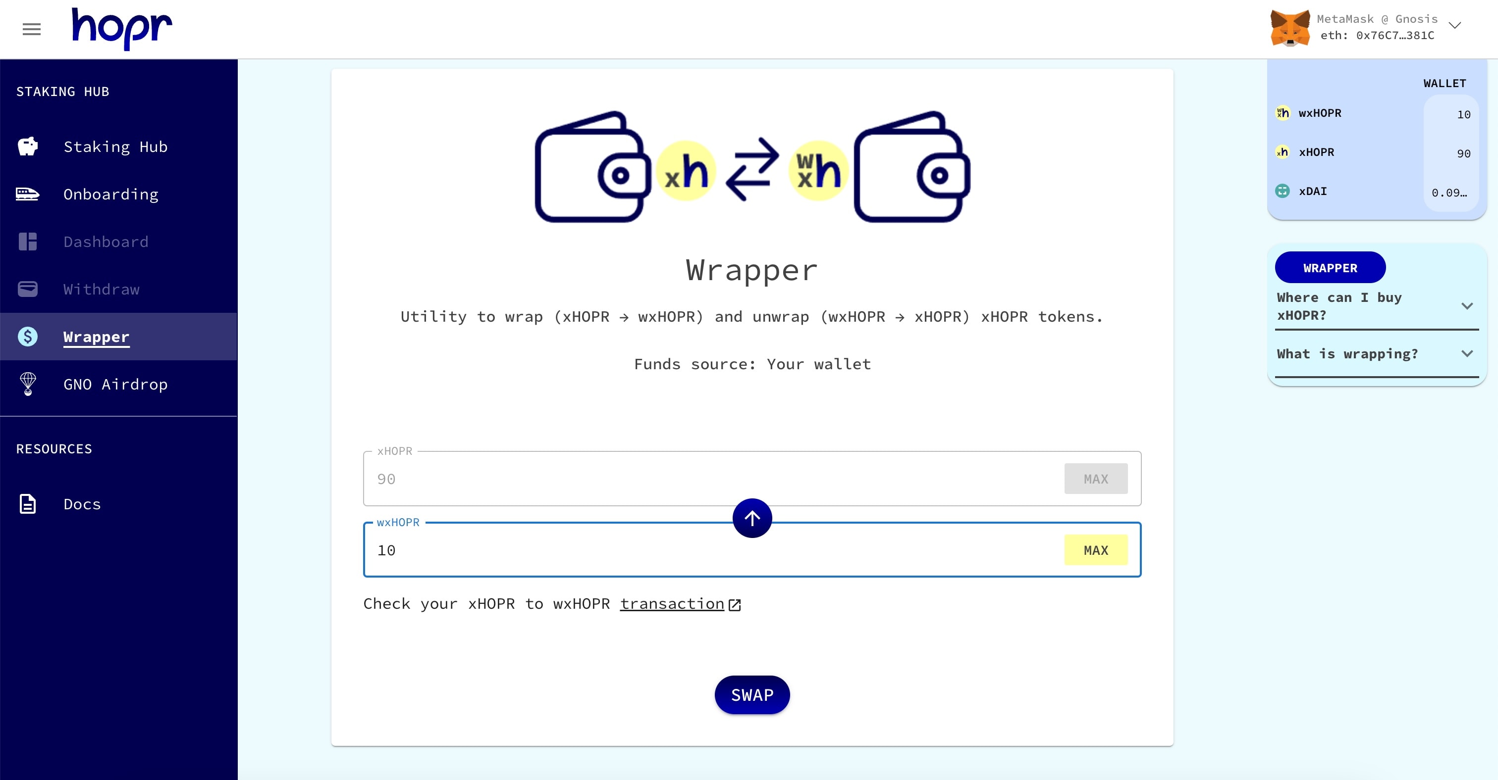 Staking hub wrapper